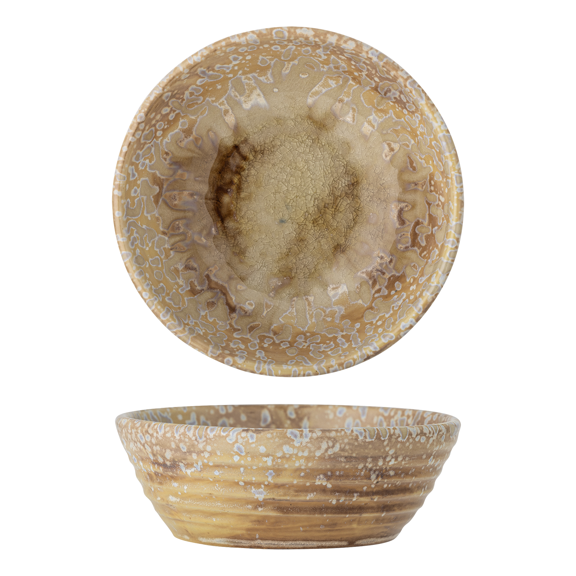 Bloomingville - Milani Skål, Natur, Stentøj, D14,5xH5 cm