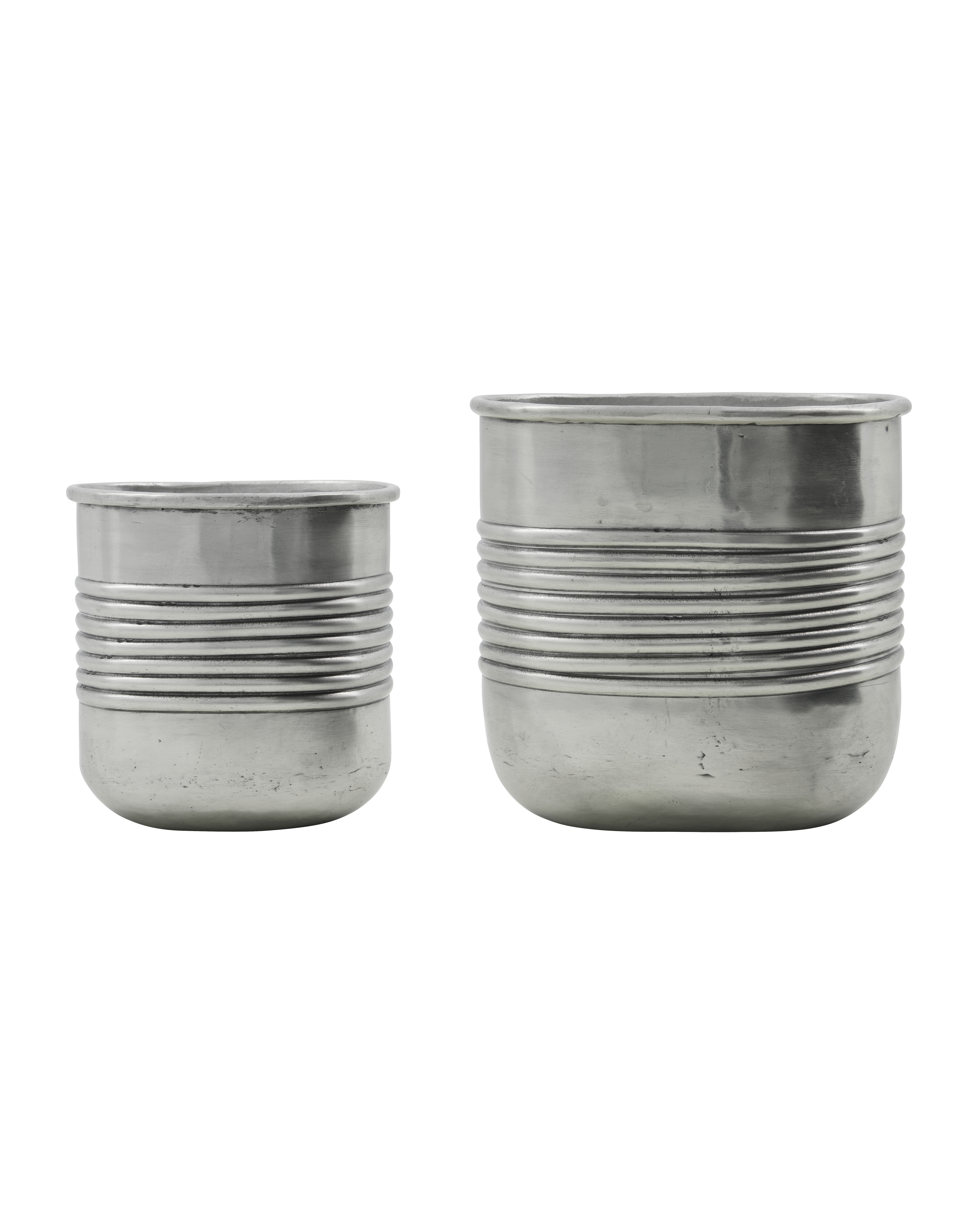 House Doctor - Urtepotte, Groove, Antik sølvfinish