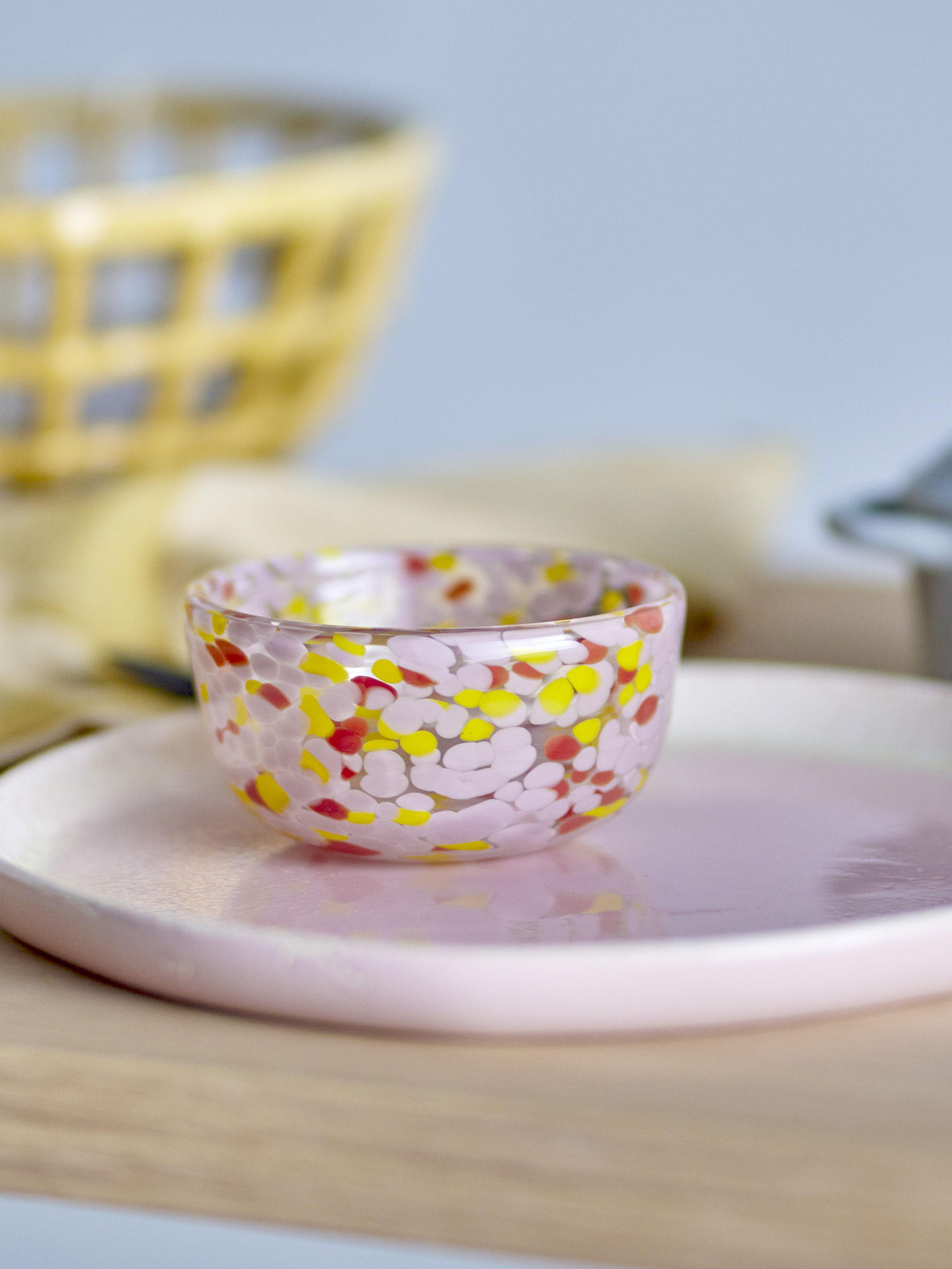 Lilya Skål, Rosa, Glas, D11,5xH6 cm