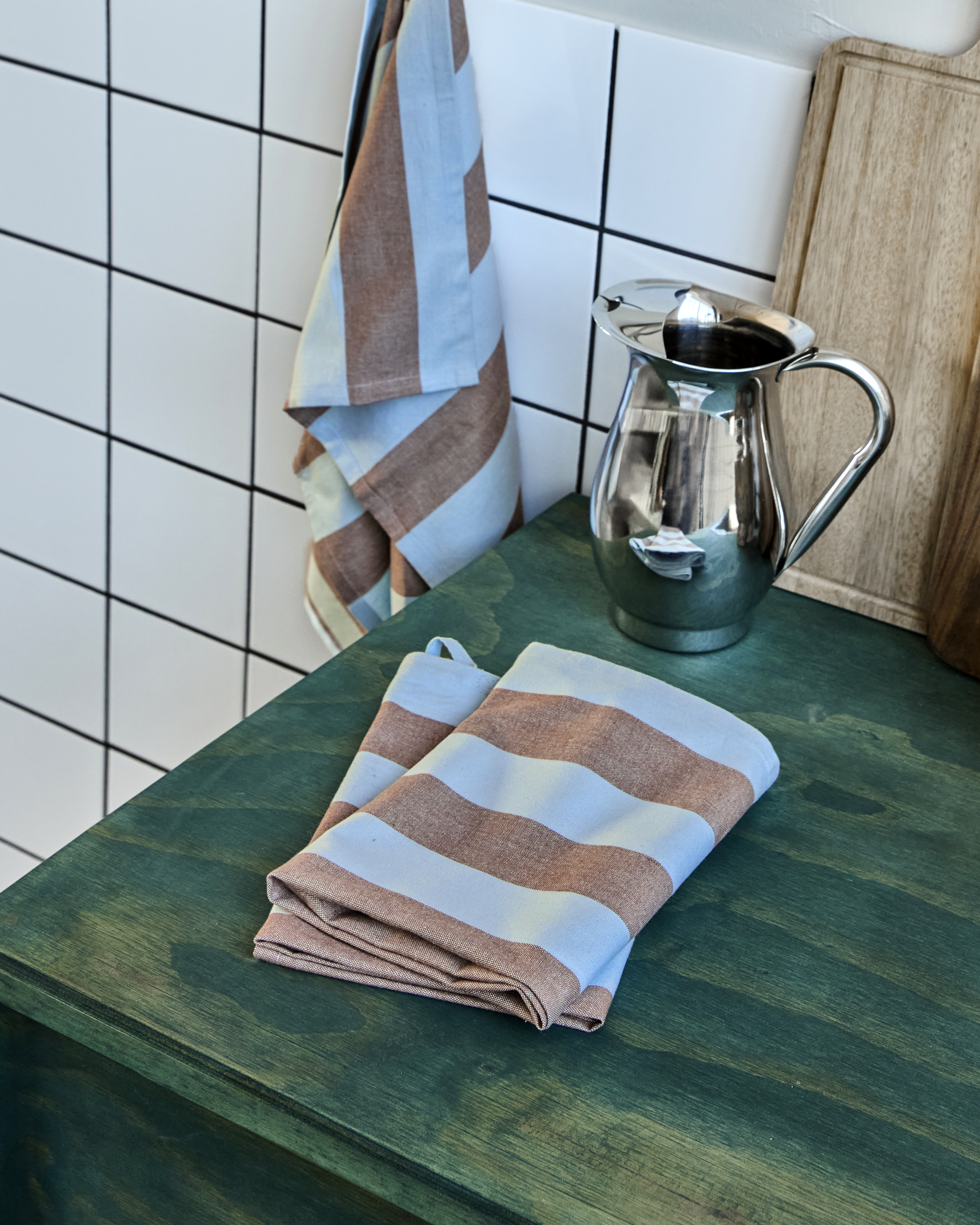 Viskestykker, Cook, Lyseblå, Brun