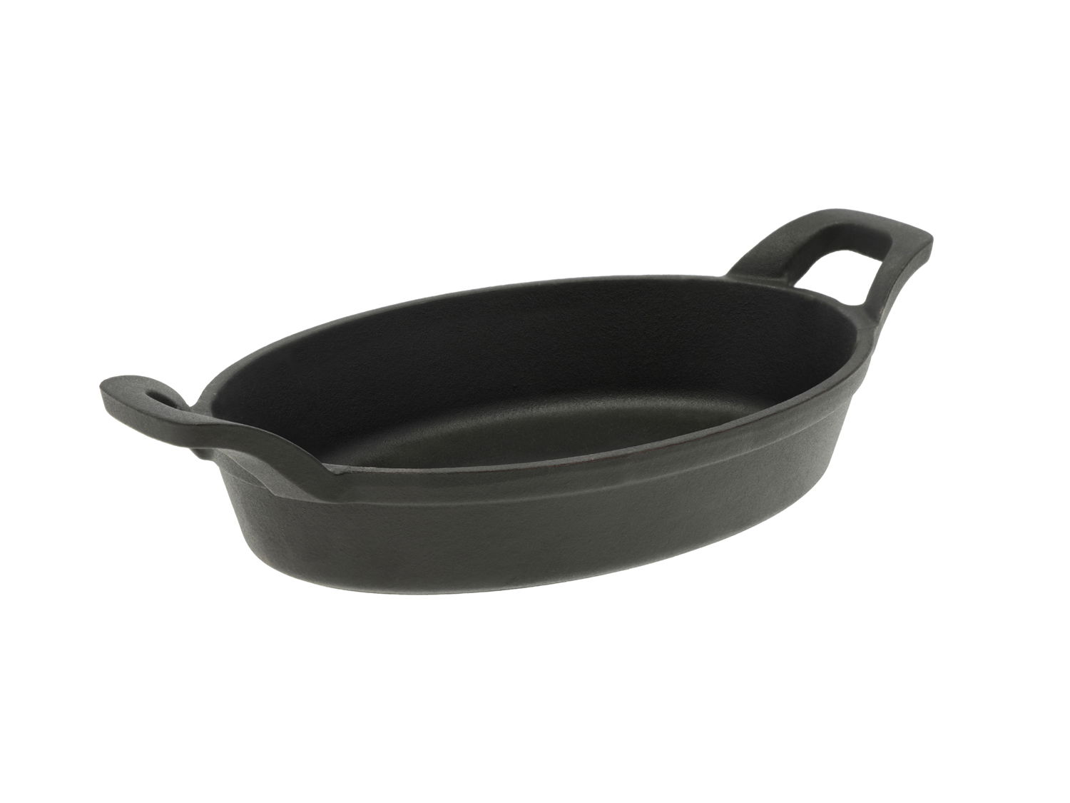 Pande med 2 greb oval Garonne Mini 0,75 liter Sort Støbejern