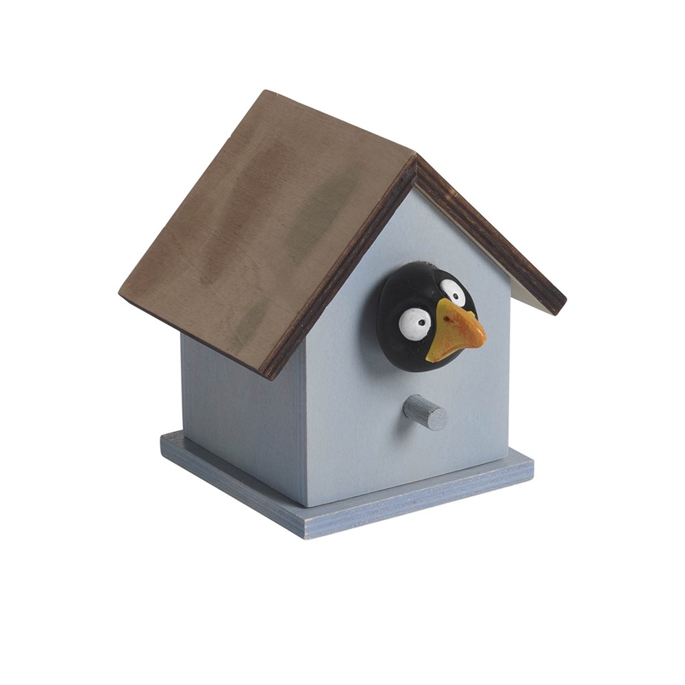 Nääsgränsgården - Walldecoration Blackbird Krax, blue H.9,5cm