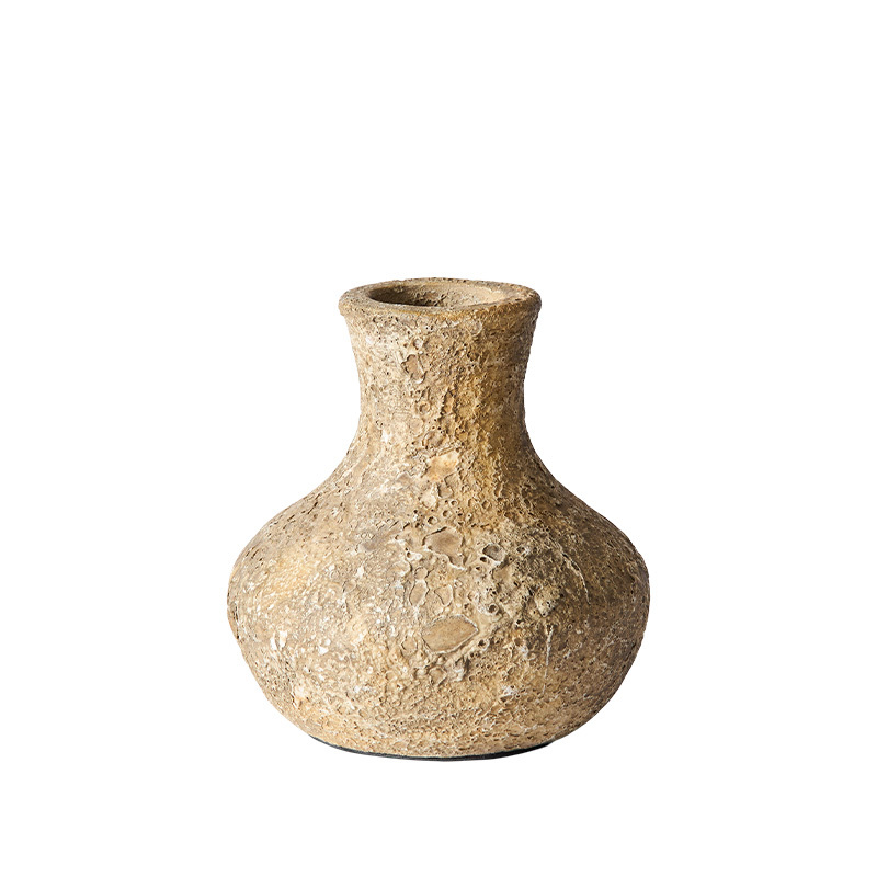 Muubs - Eris Vase M - Rustik Sand, Ø8xH19 cm - Terrakotta - Rustik Sand