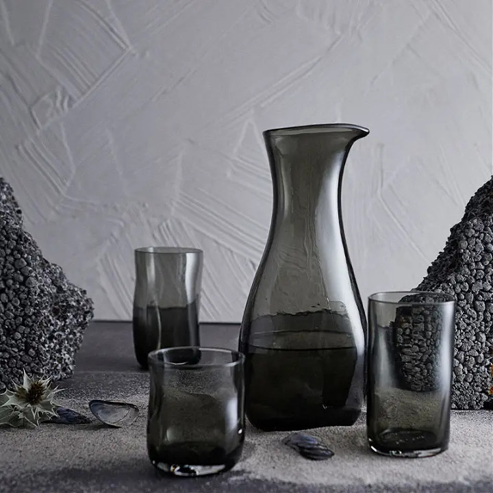 Glas Furo L - Røget - 4 stk. Glas - Ø7,5xH13 cm Glas Furo L - Røget - 4 stk. Glas - Ø7,5xH13 cm