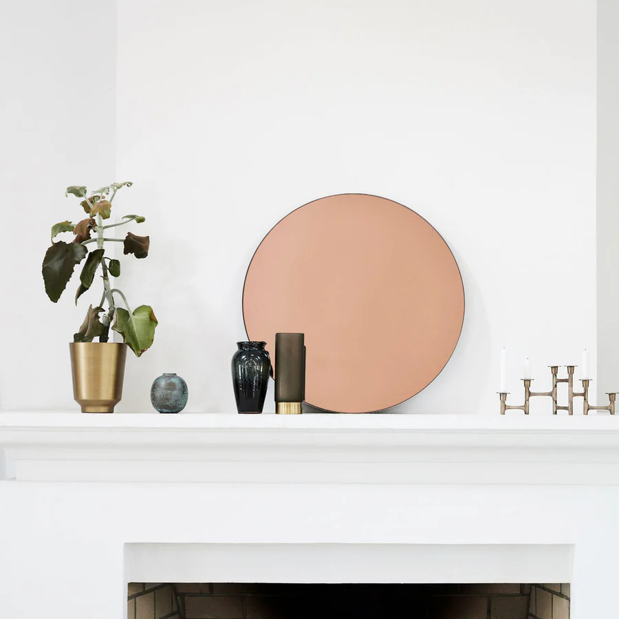 Spejl, Walls, Rosa guld Ø50 cm*