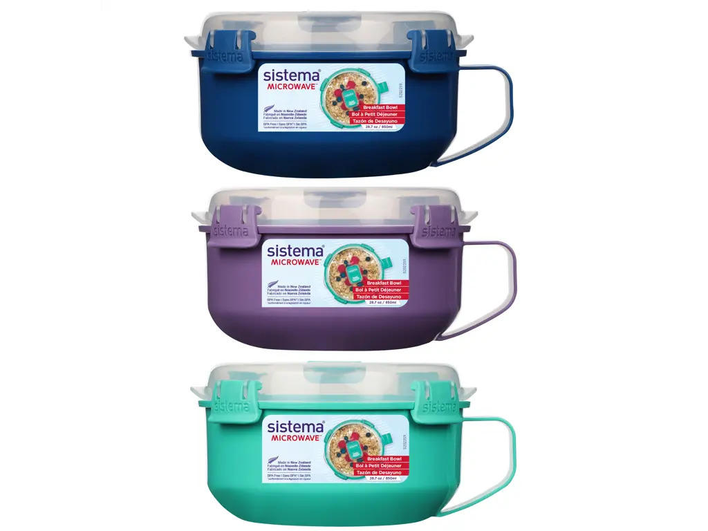 Sistema -  Breakfast Bowl To Go 850ml 3 ass. farver