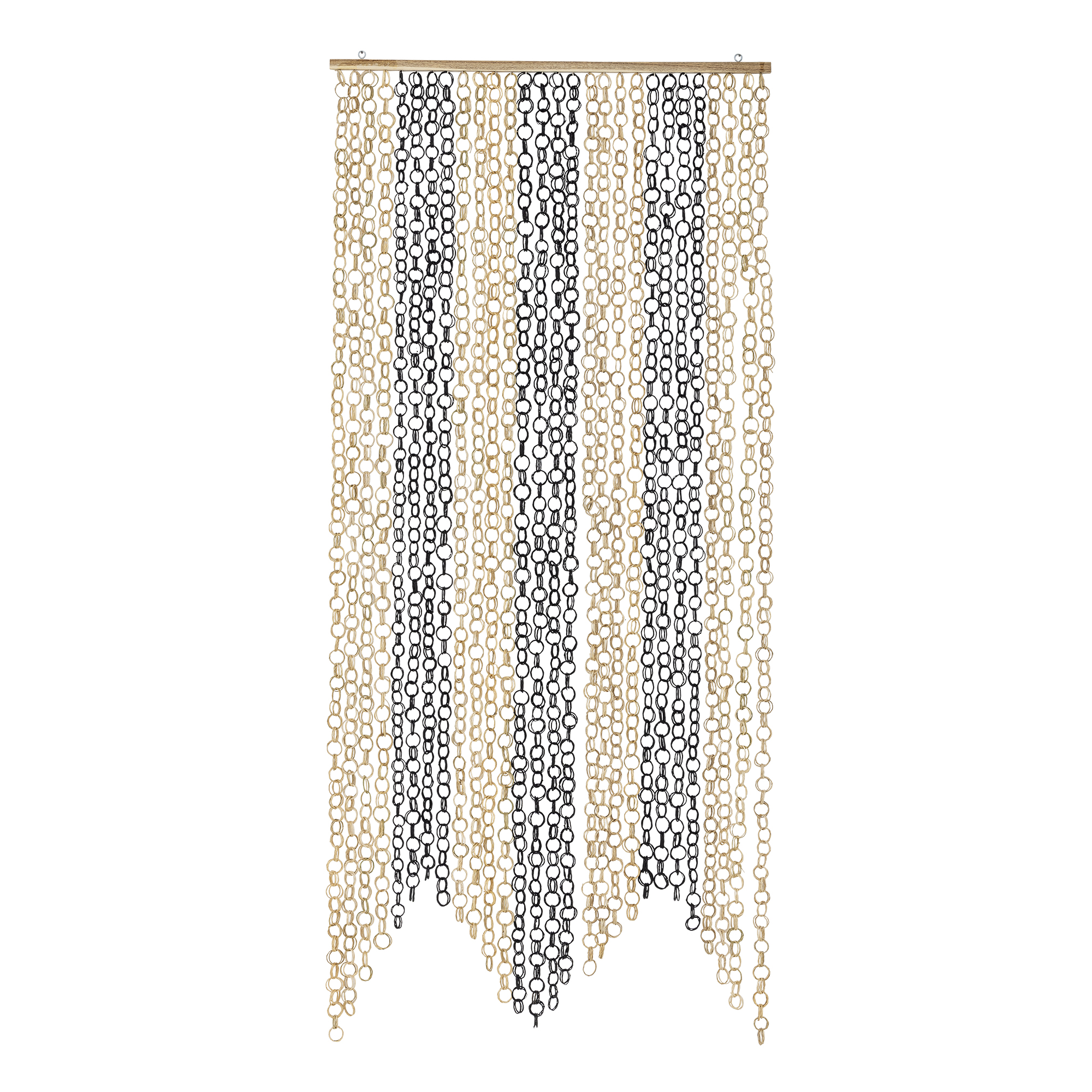 Bloomingville - Loopi Gardin, Sort, Bambus, L90xH200xW1 cm