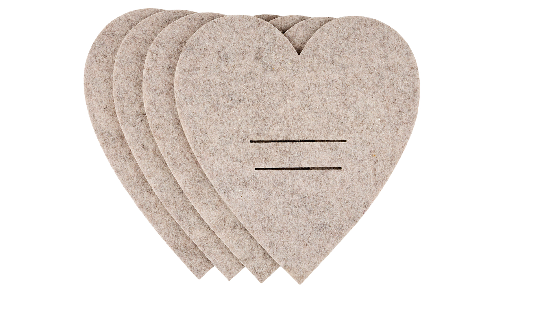 2Have - Hjerte Bestikholder 4 stk 16 cm Sand