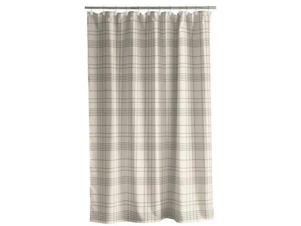 Södahl - Tartan Badeforhæng 180 x 200 cm Offwhite