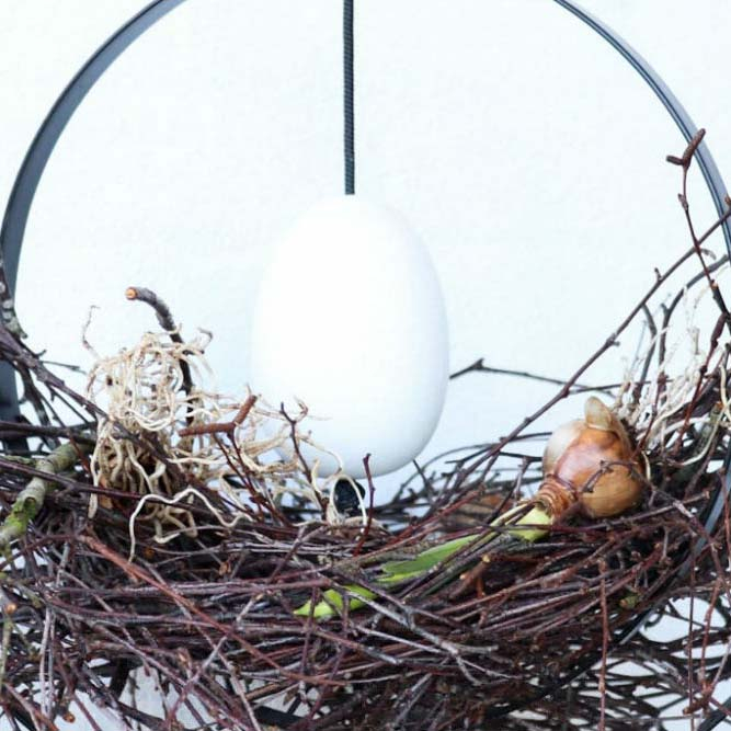 Snoren - Påskeæg, hvidmalet eg