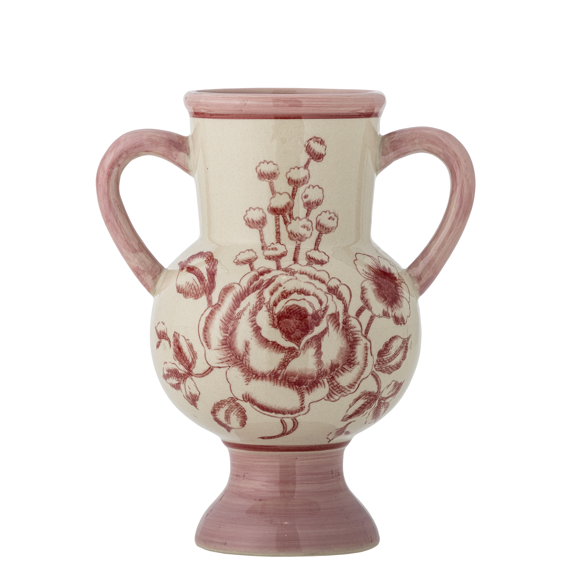 Bloomingville - Alea Vase, Rosa, Stentøj, D13xH21 cm
