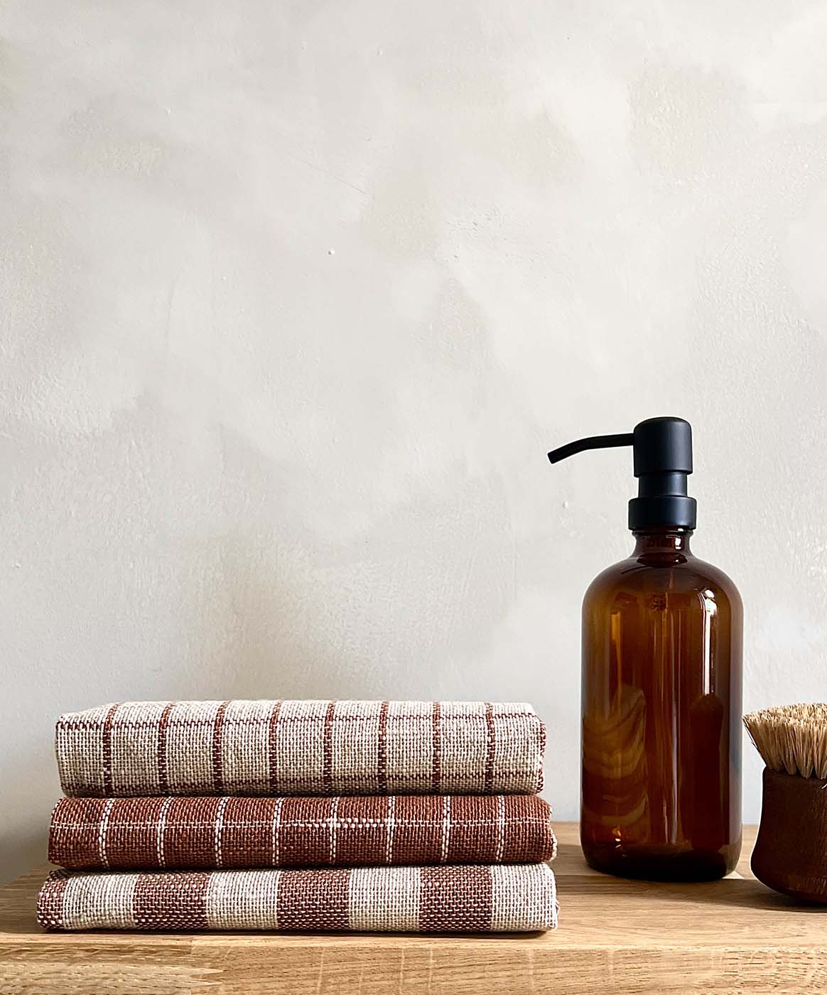 MOUD Home NORDIC viskestykke - brun/sand tern