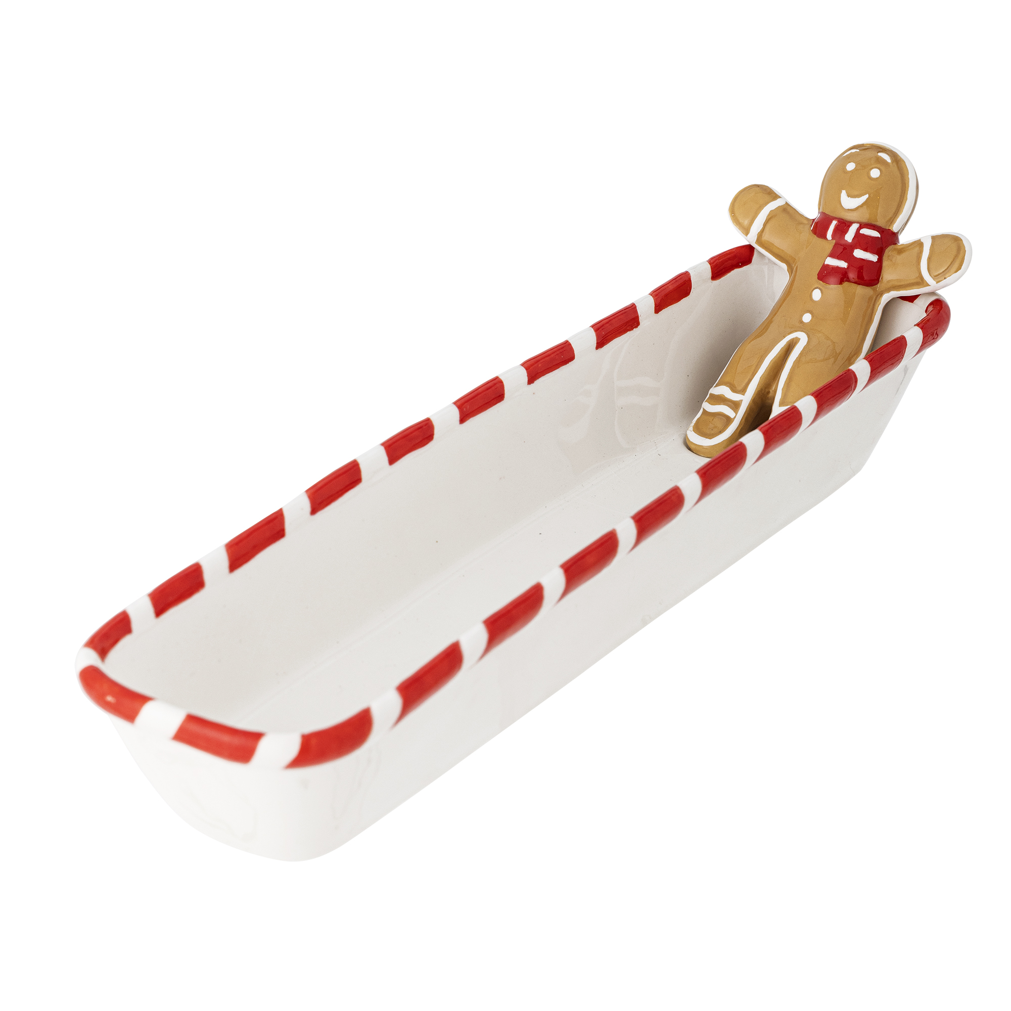 Bloomingville - Ginnie Skål, Brun, Keramik, L36,5xH9,5xW12,5 cm billede