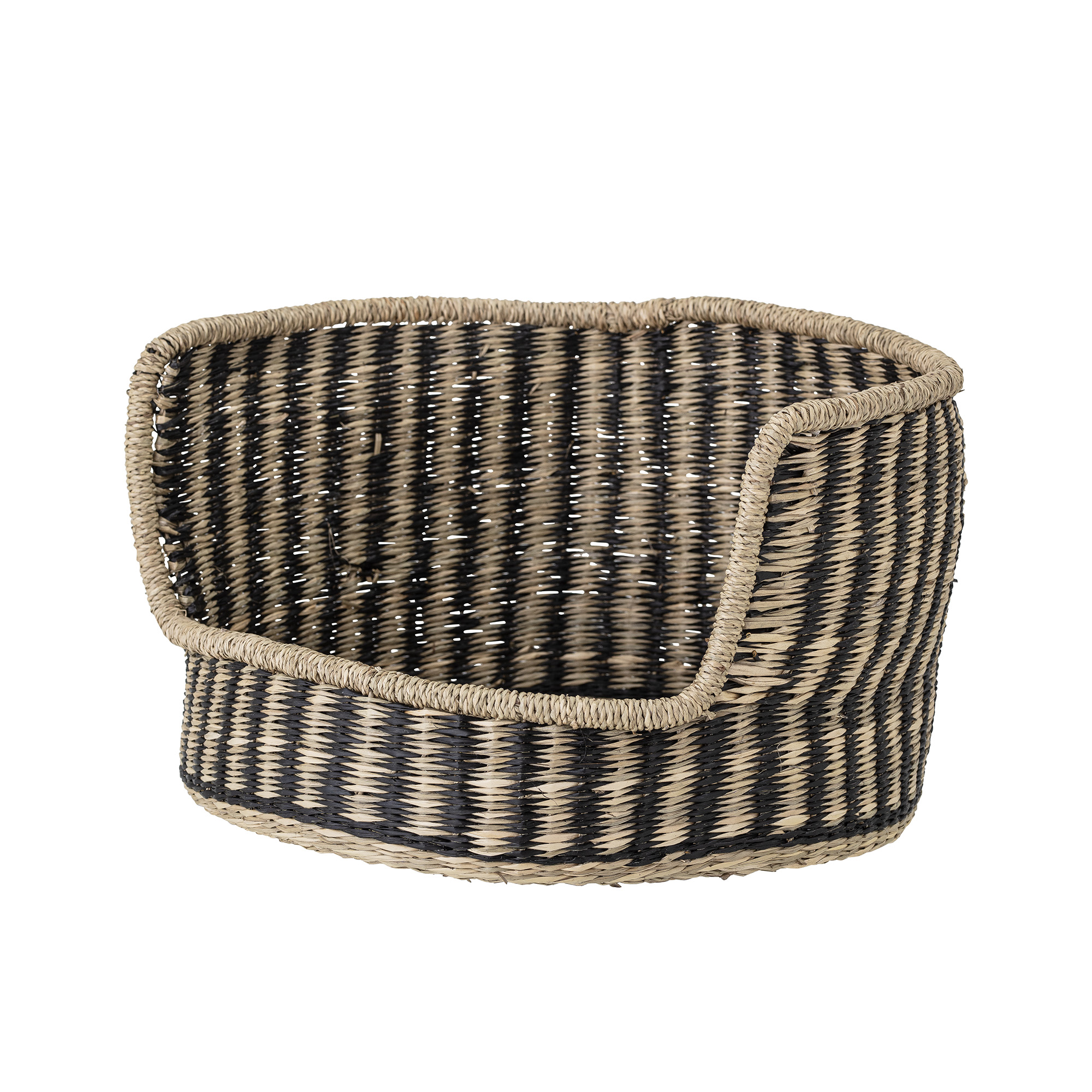 Hundekurv Bloomingville Lenina i søgræs - sort 40Ã40Ã25 cm hundeseng til små og mellemstore hunde