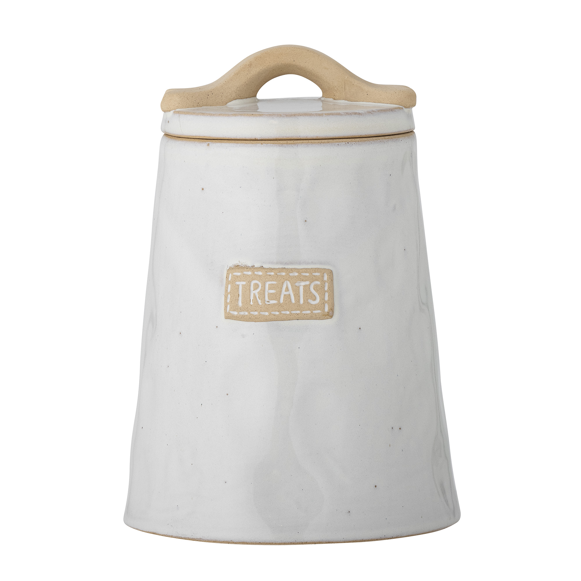 Bloomingville - Bandit Krukke m/låg, Hvid, Stentøj