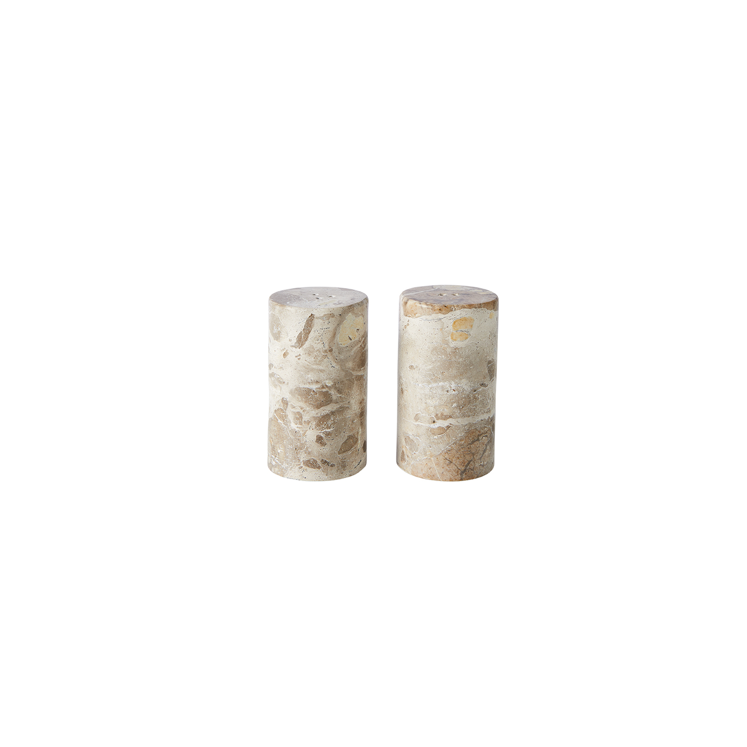 Salt & Peber sæt Vita S/2 - Seashell Marmor - Ø4,5xH8,5 cm