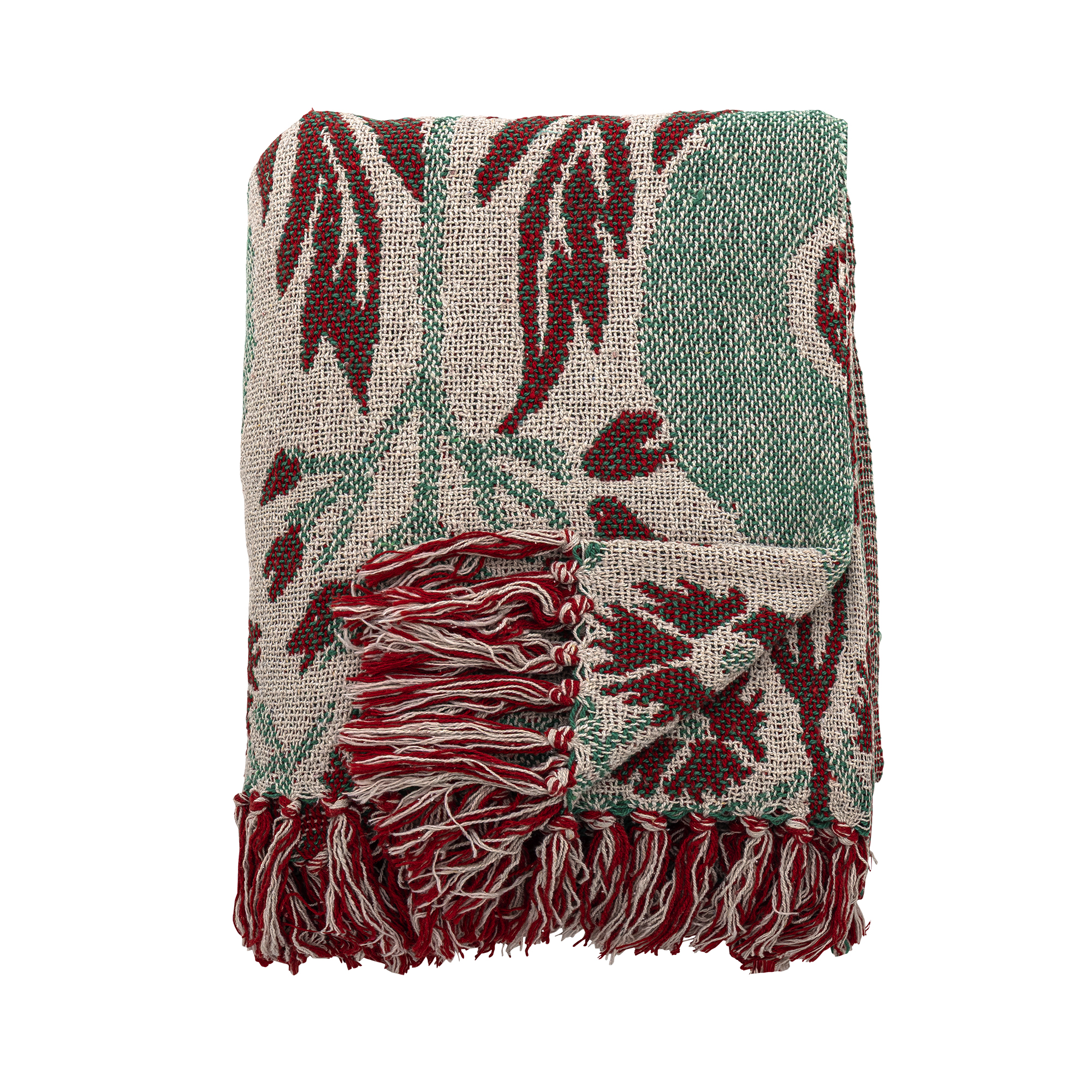 Bloomingville - Jangal Plaid, Multifarvet, Genanvendt Bomuld, L160xW130 cm