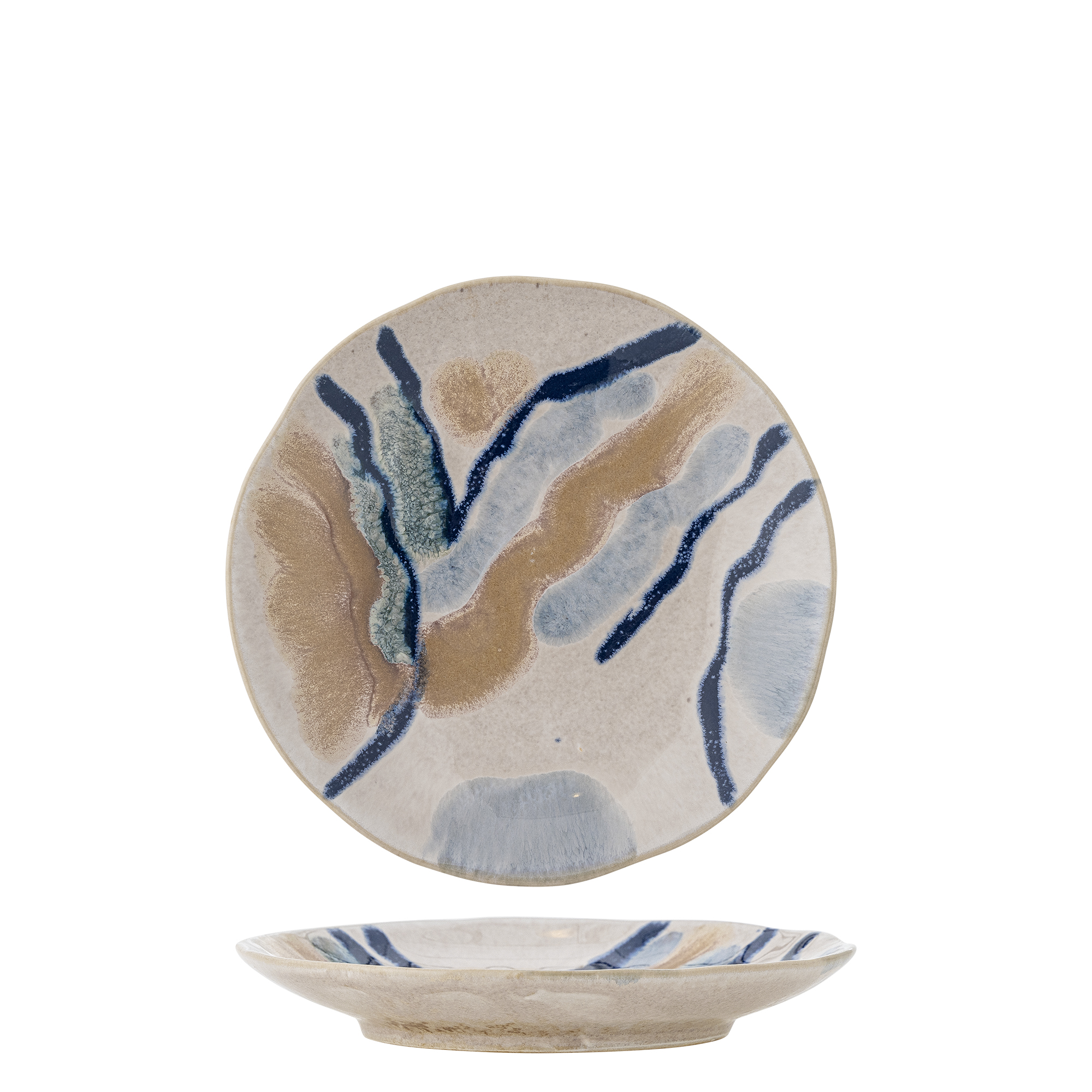 Bloomingville - Imogen Tallerken, Multifarvet, Stentøj, D16,5xH2,5 cm