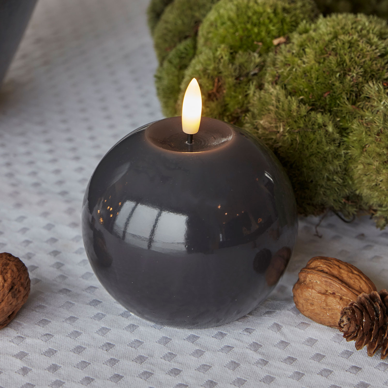 Sirius - Sille Lacquer Ball, Stone Gray, Ø10xH9cm