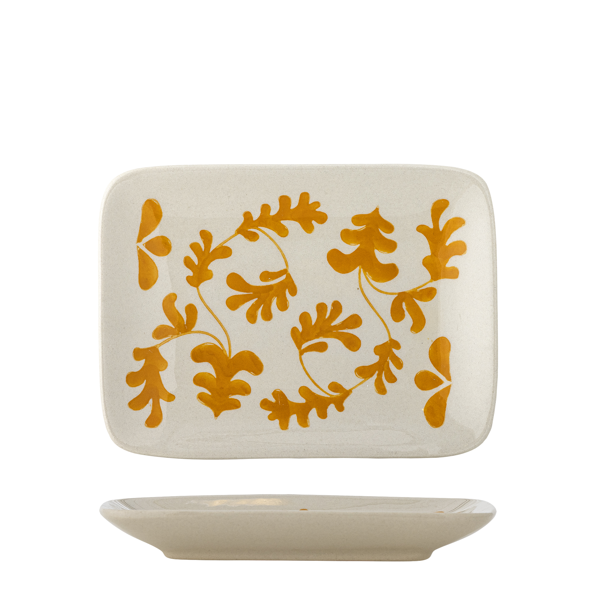 Bloomingville - Fauni Tallerken, Multifarvet, Stentøj, L15xH2xW11,5 cm