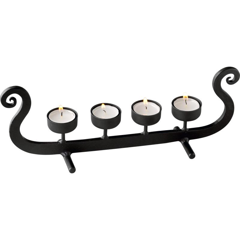 Nääsgränsgården - Viking ship wrought iron, black L.34cm