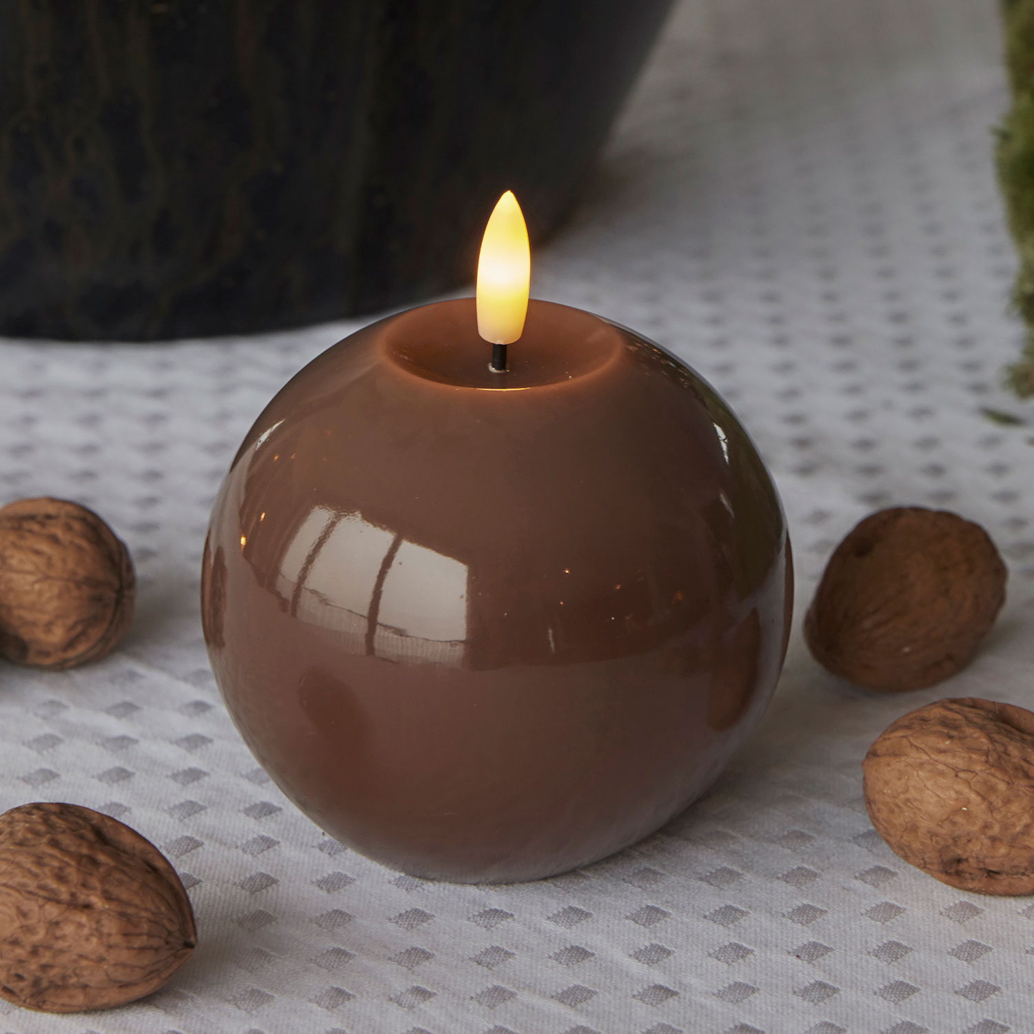 Sirius - Sille Lacquer Ball, Toffee, Ø10xH9cm