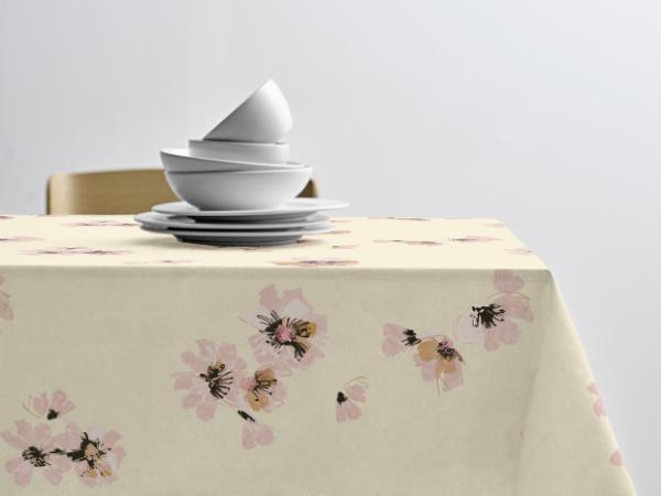 SĂdahl - Flora Akryldug M. Antislip 140 Cm Yellow - I Metermål