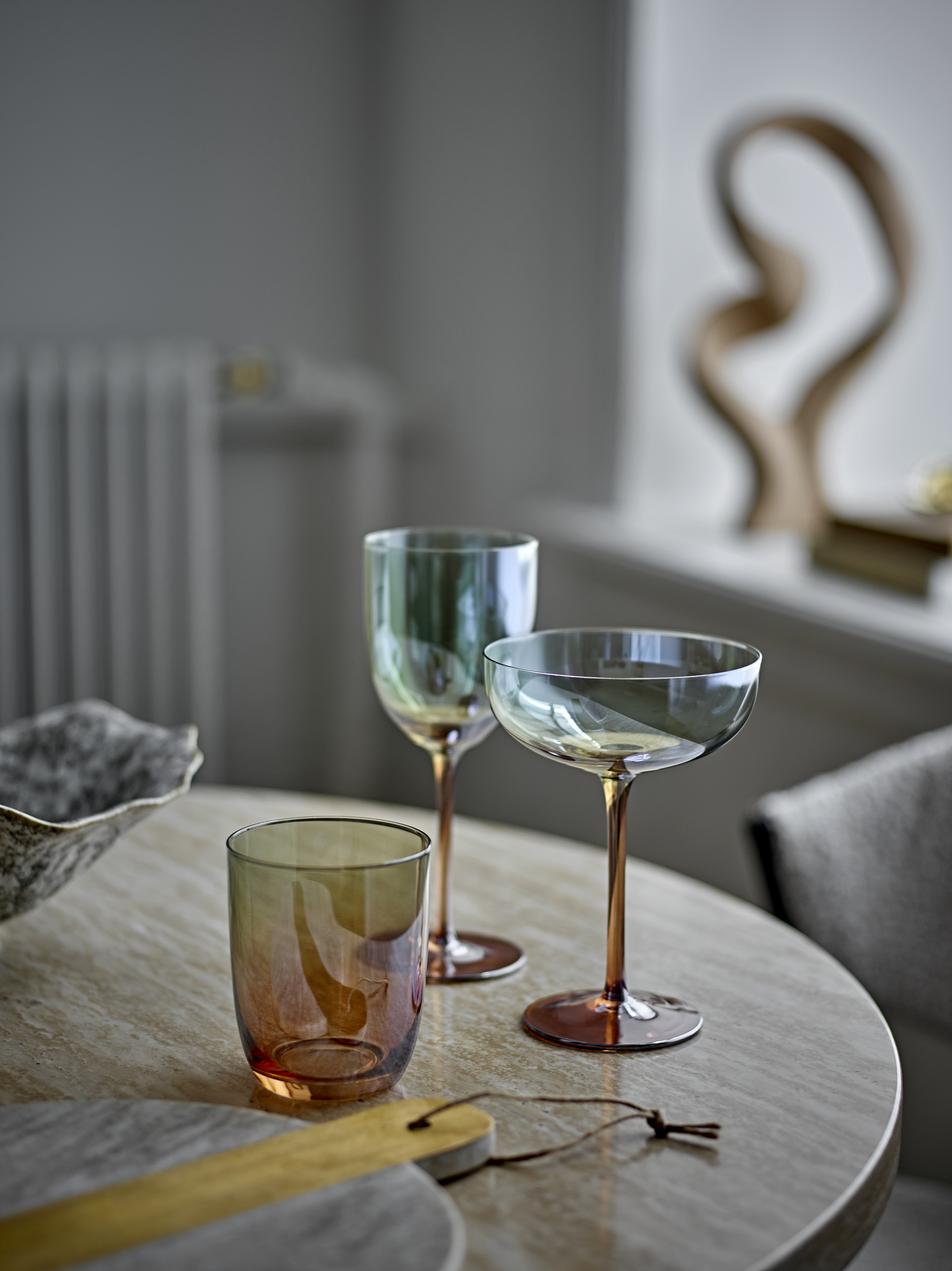 Aston Cocktailglas, Bronze, Glas, D12xH17 cm, Set of 4