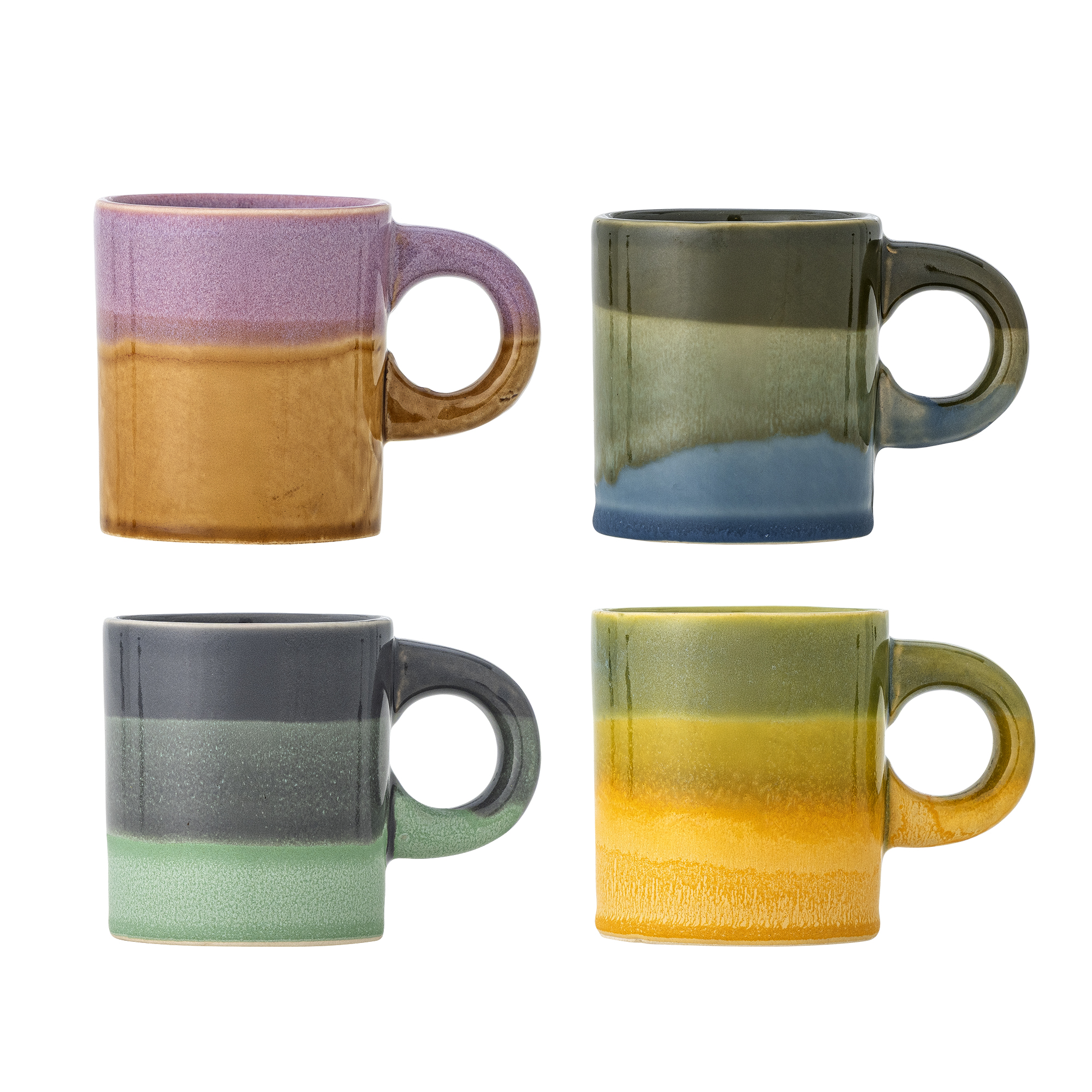 Bloomingville - Joris Krus, Multifarvet, Stentøj, D7xH8 cm, Set of 4