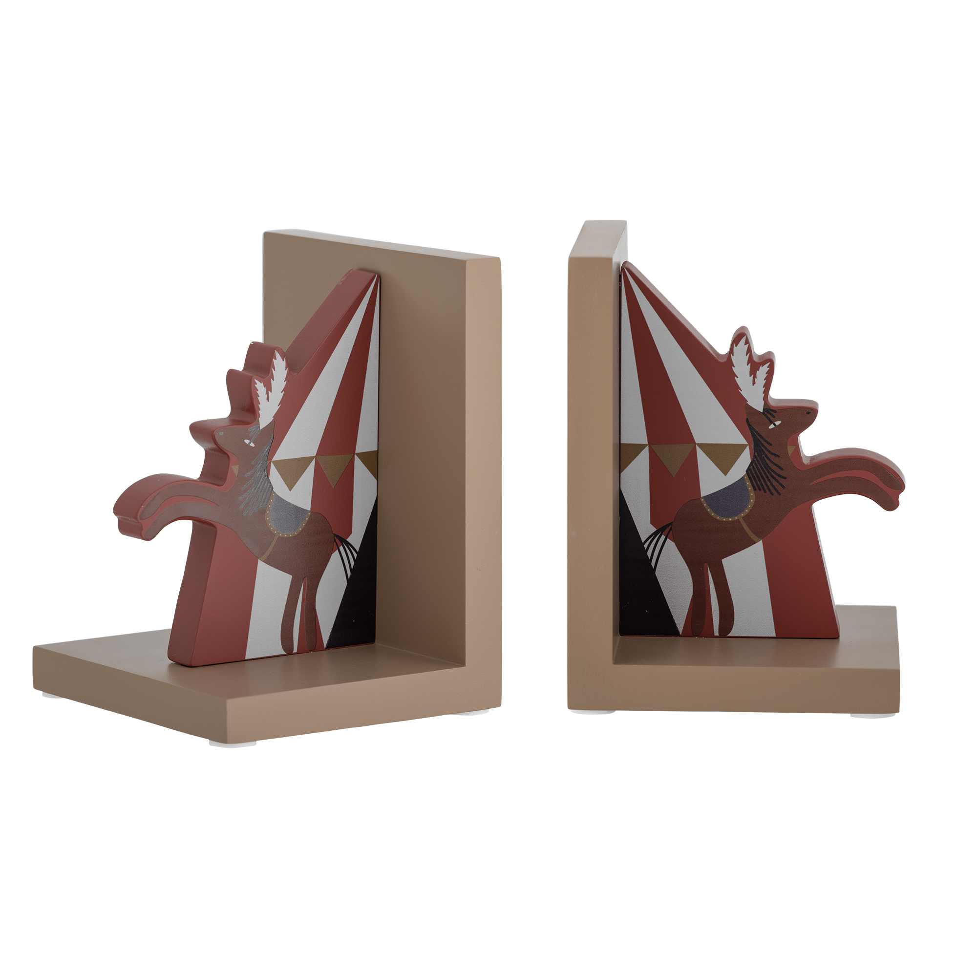 Bloomingville - Santos Bogstøtte, Multifarvet, FSC®100%, MDF, L11xH22xW15 cm, Set of 2