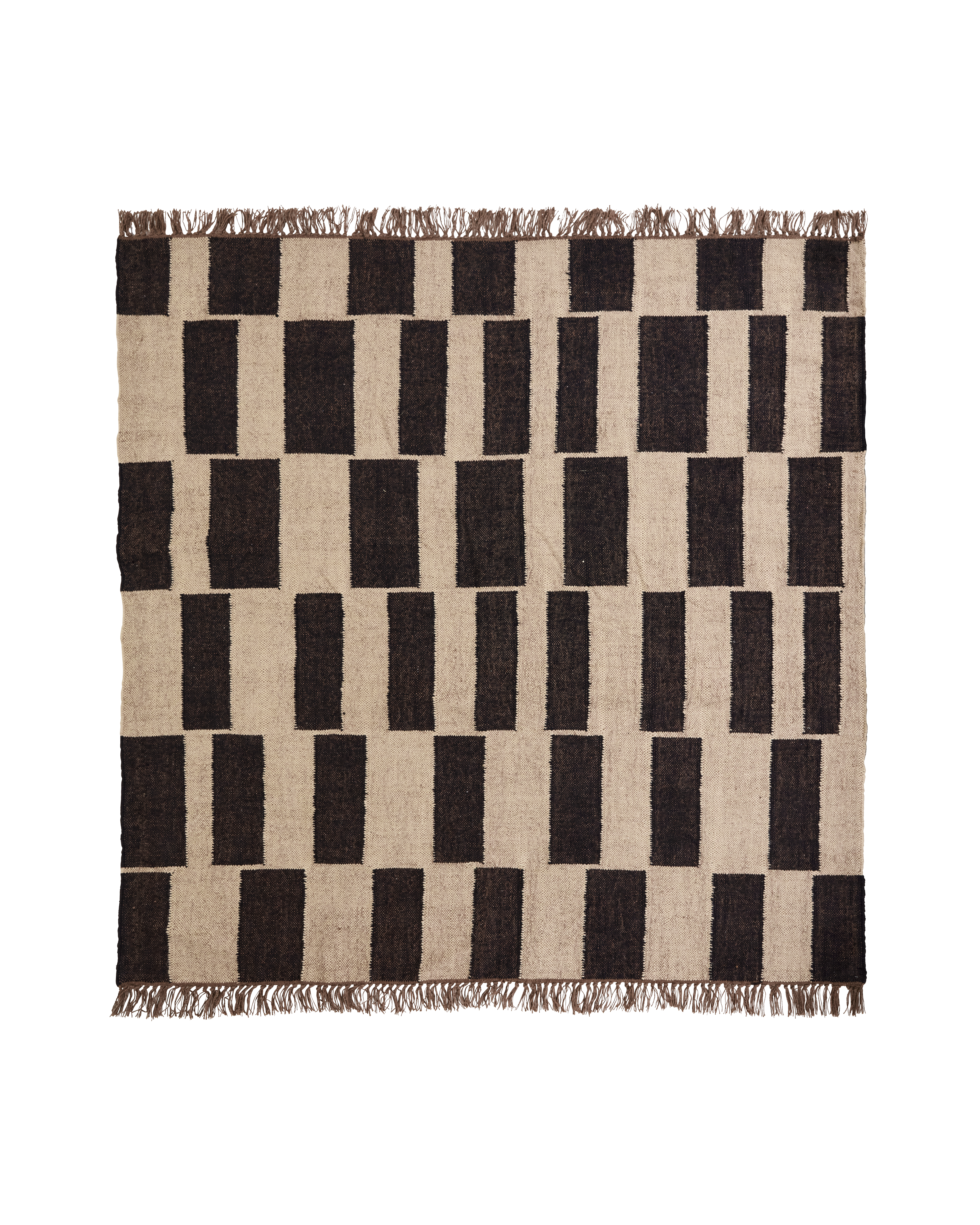 House Doctor - Tæppe, Graph, Sort, Natural