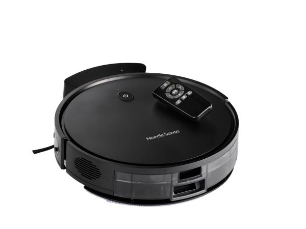 Nordic Sense Robotstøvsuger & Gulvvasker Sort 