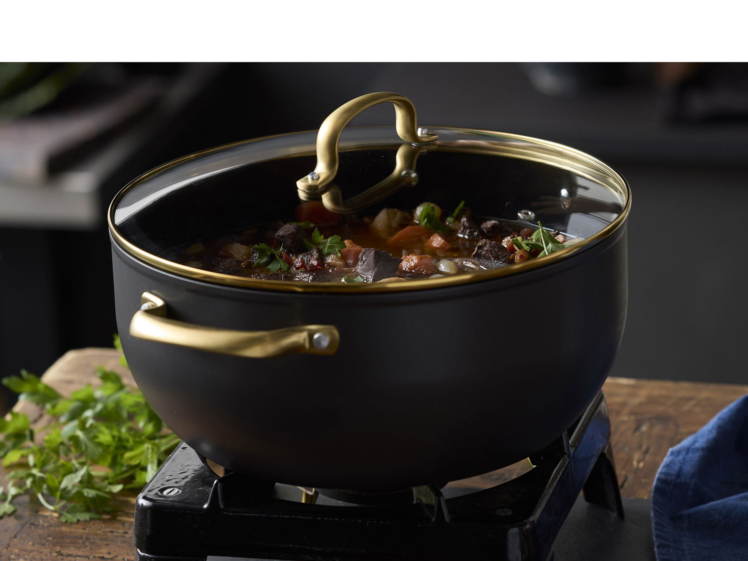 HOLM Brasserie Stegegryde Dia 30 x 13,5 cm 8 liter Sort