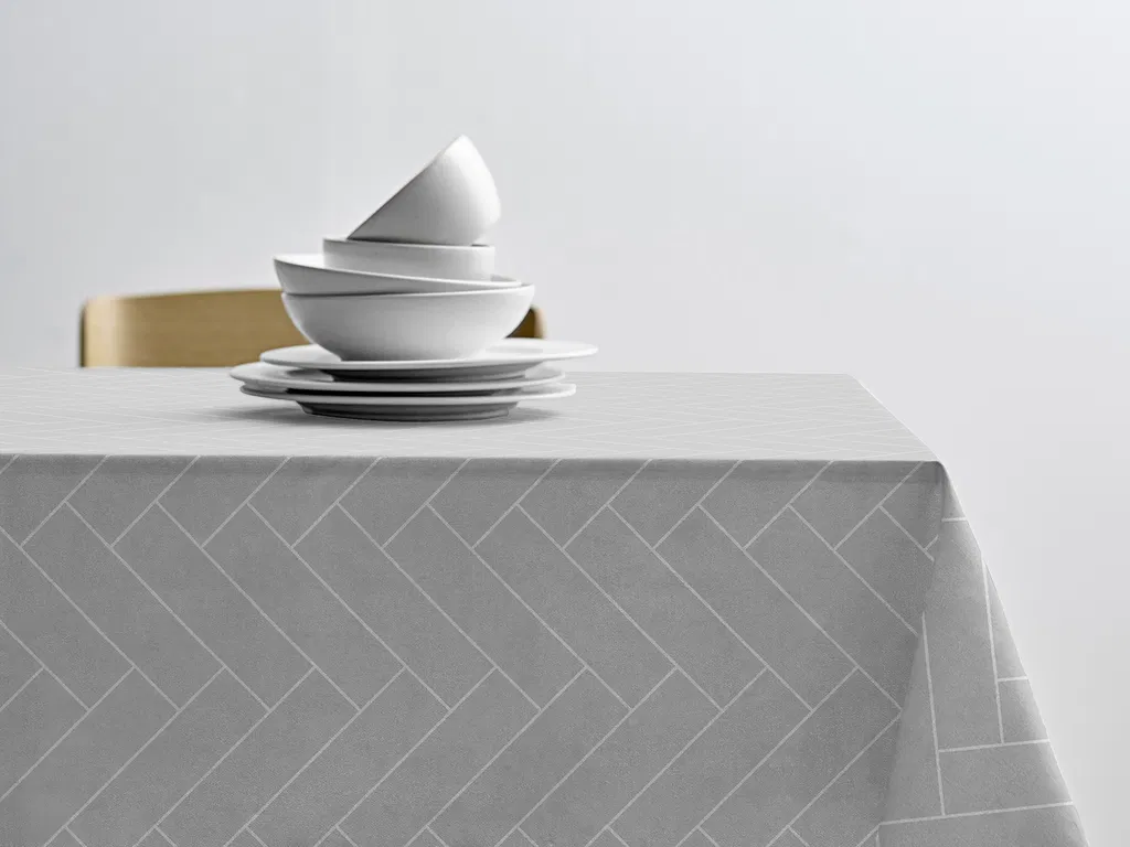 Södahl - Akryldug med antislip Tiles Light grey - i metermål