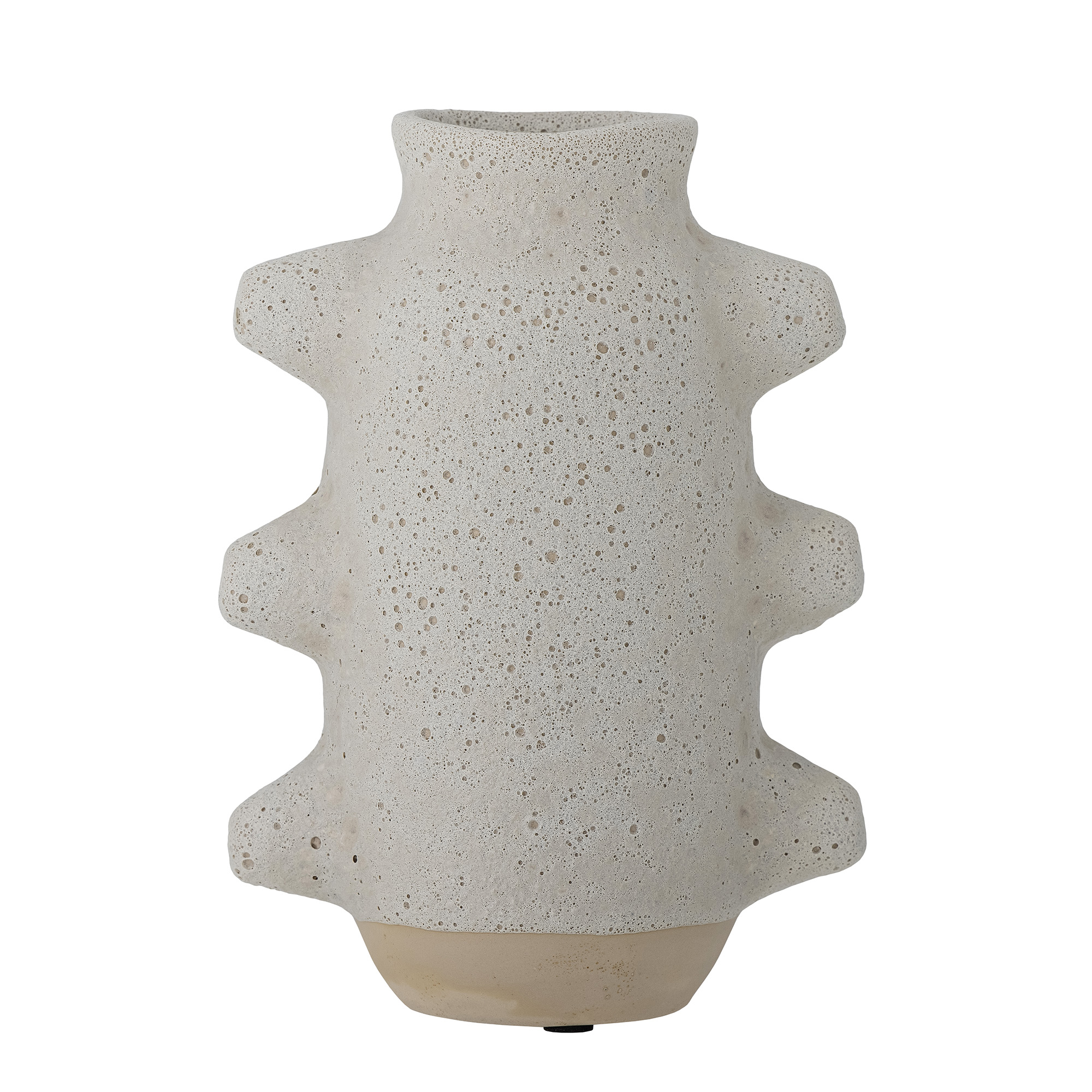 Bloomingville - Birka Vase, Hvid, Keramik, L16xH23xW11 cm billede