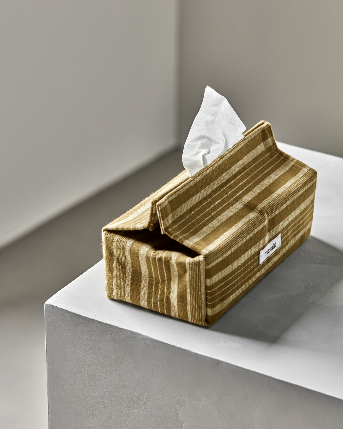 Meraki Lommetørklædeholder, Tissue, Mørk Oliven