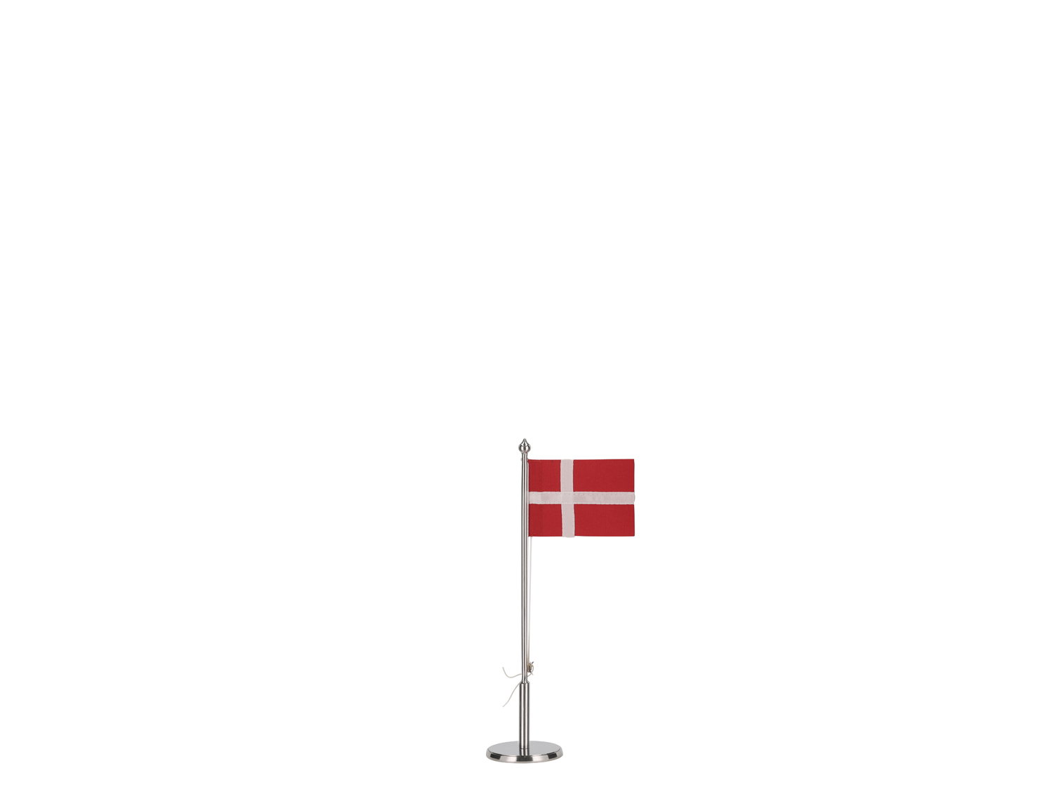 Gense - Flagstang DK 20,5 cm Blankt stål
