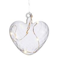 Sirius Wave Hjerte, Ø8 cm, Klar
