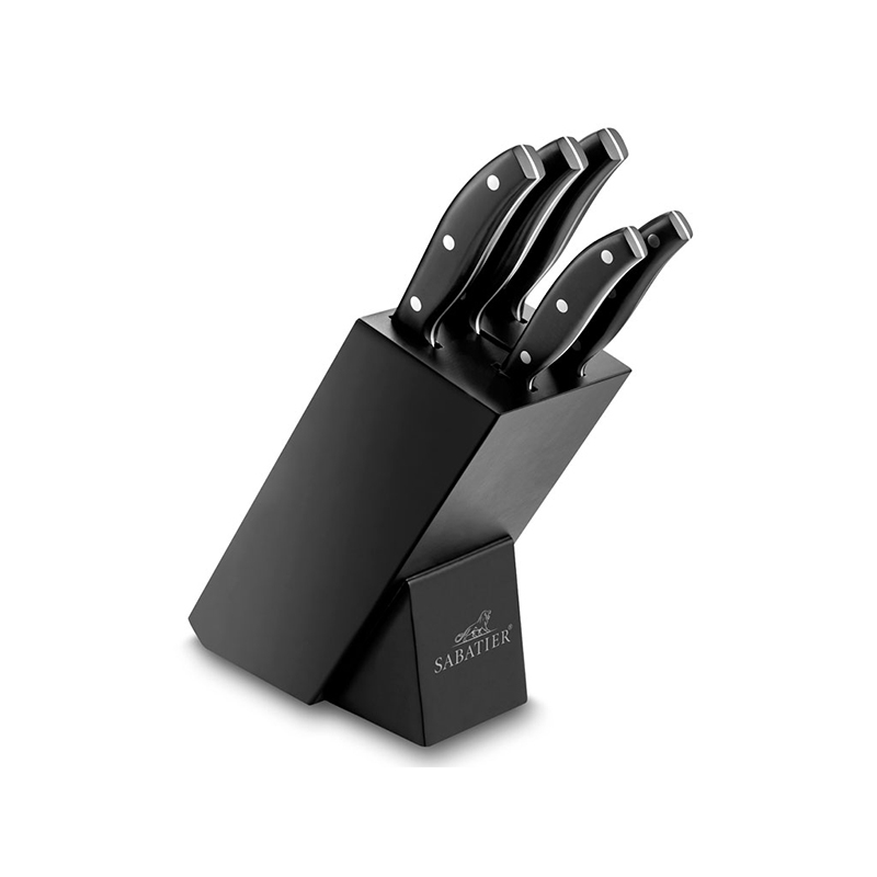 Lion Sabatier -  Knivblok med 5 knive, sort