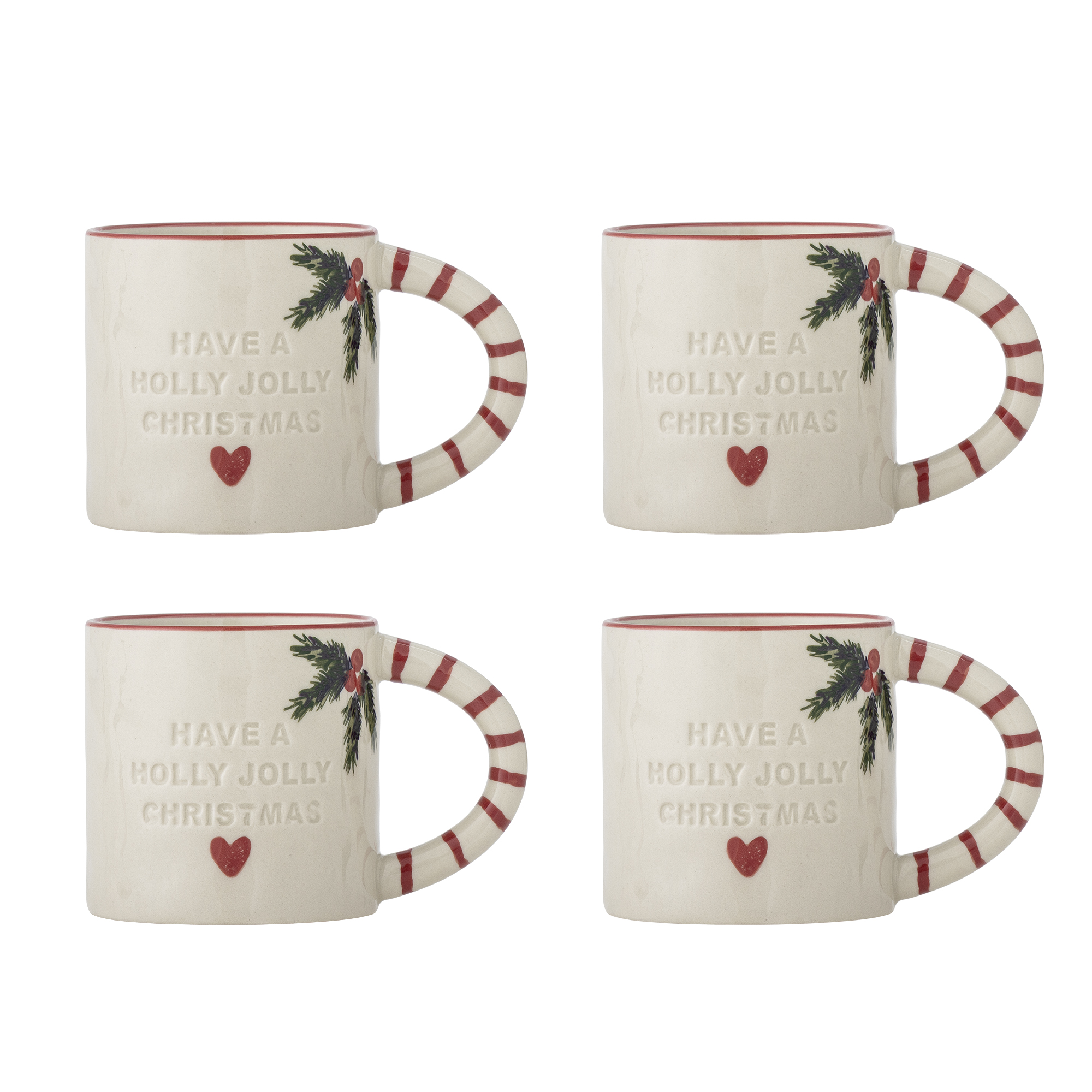 Bloomingville - Jovida Kop, Natur, Stentøj, D7,5xH7,5 cm, Set of 4