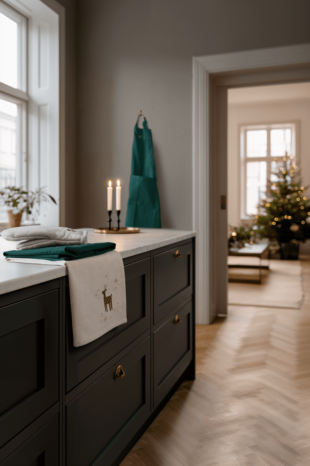 Christmas Fable Viskestykke 50x70 cm Creme/Sand