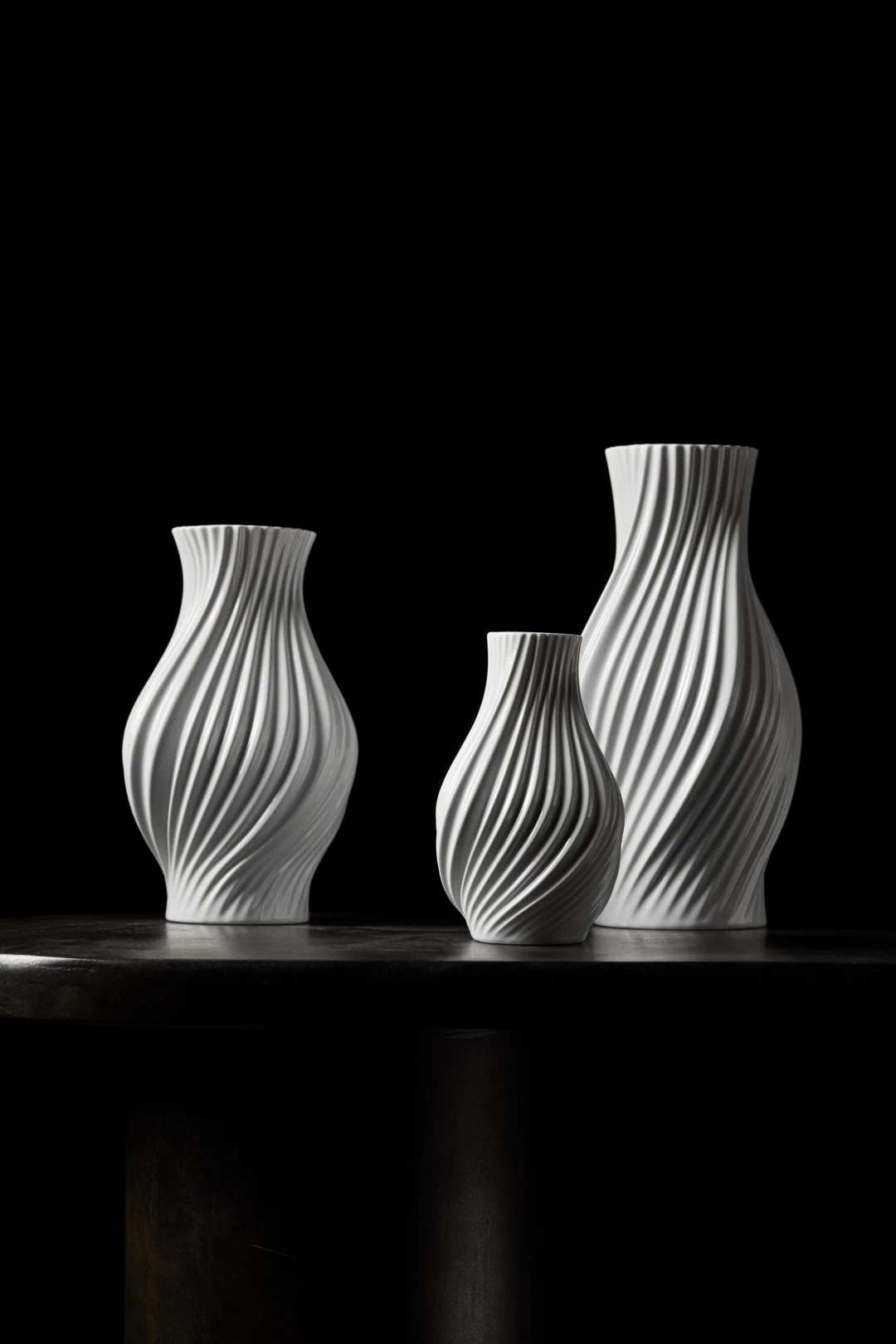 Twist Vase H18 cm hvid