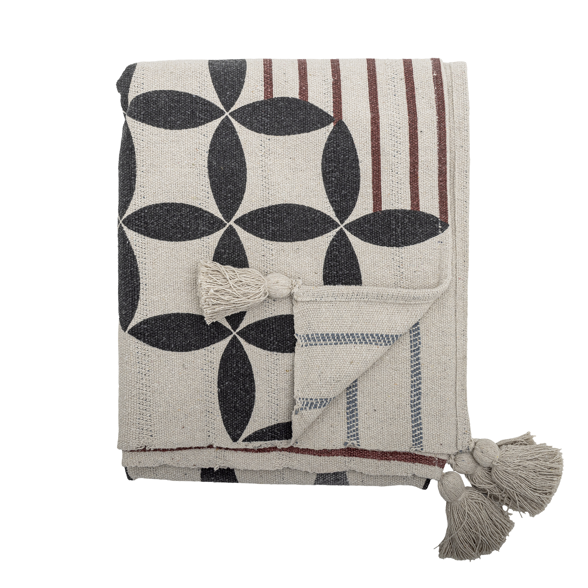 Bloomingville - Forma Plaid, Natur, Genanvendt Bomuld, L160xW130 cm