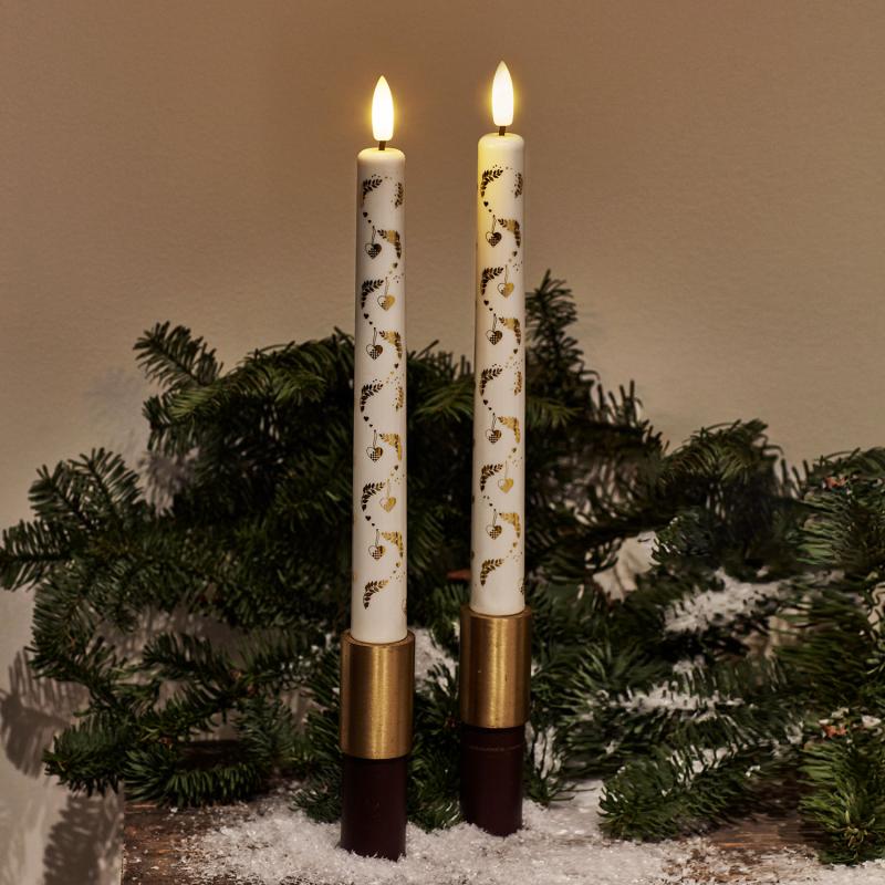 Sirius - Sille Kronelys 2 pak Edition 2025, Ø2xH22 cm, Hvid