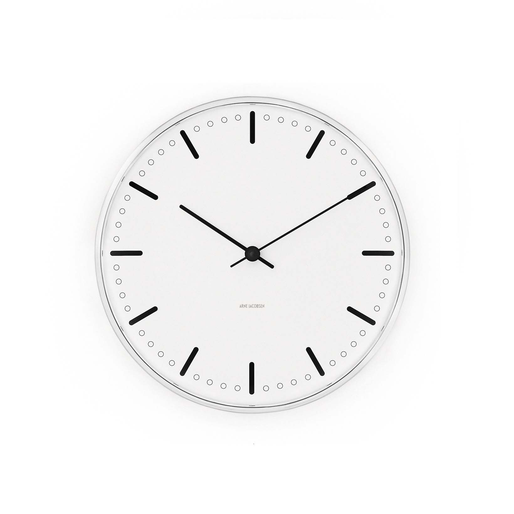 Arne Jacobsen City Hall Vægur Ø16 cm sort/hvid Arne Jacobsen City Hall Vægur Ø16 cm sort/hvid