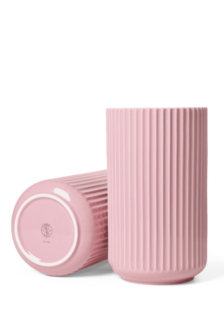 Lyngbyvase H25 rosa porcelæn