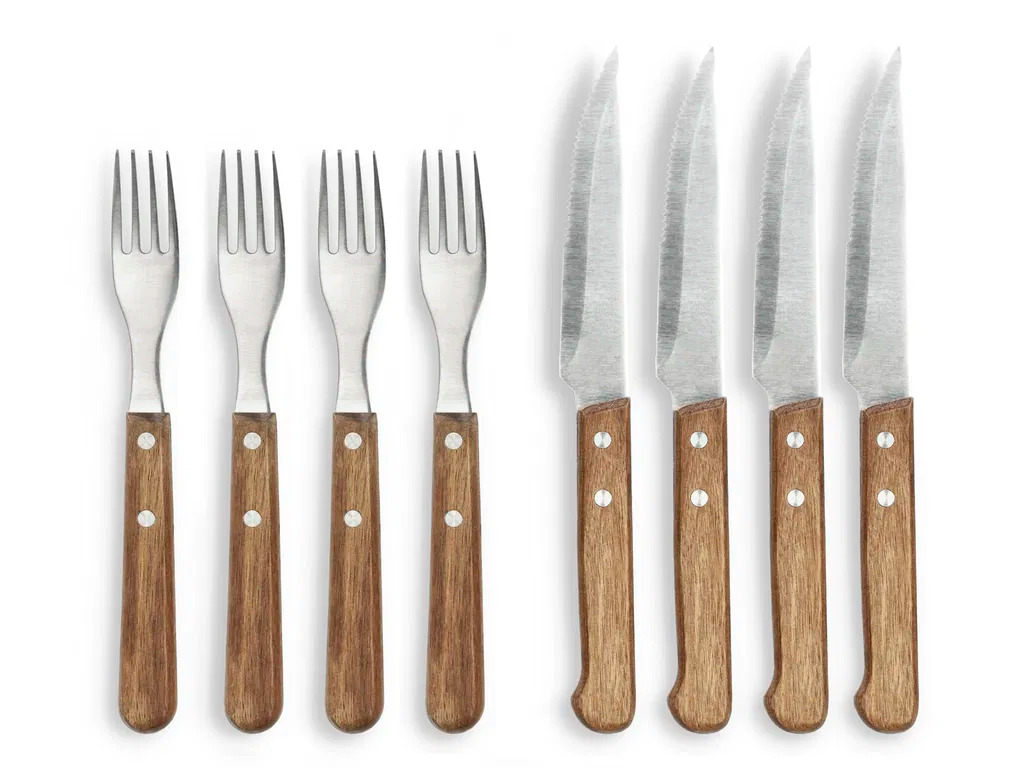 Claus Holm - Steakbestik 8 dele Rustfrit stål/Akacie billede