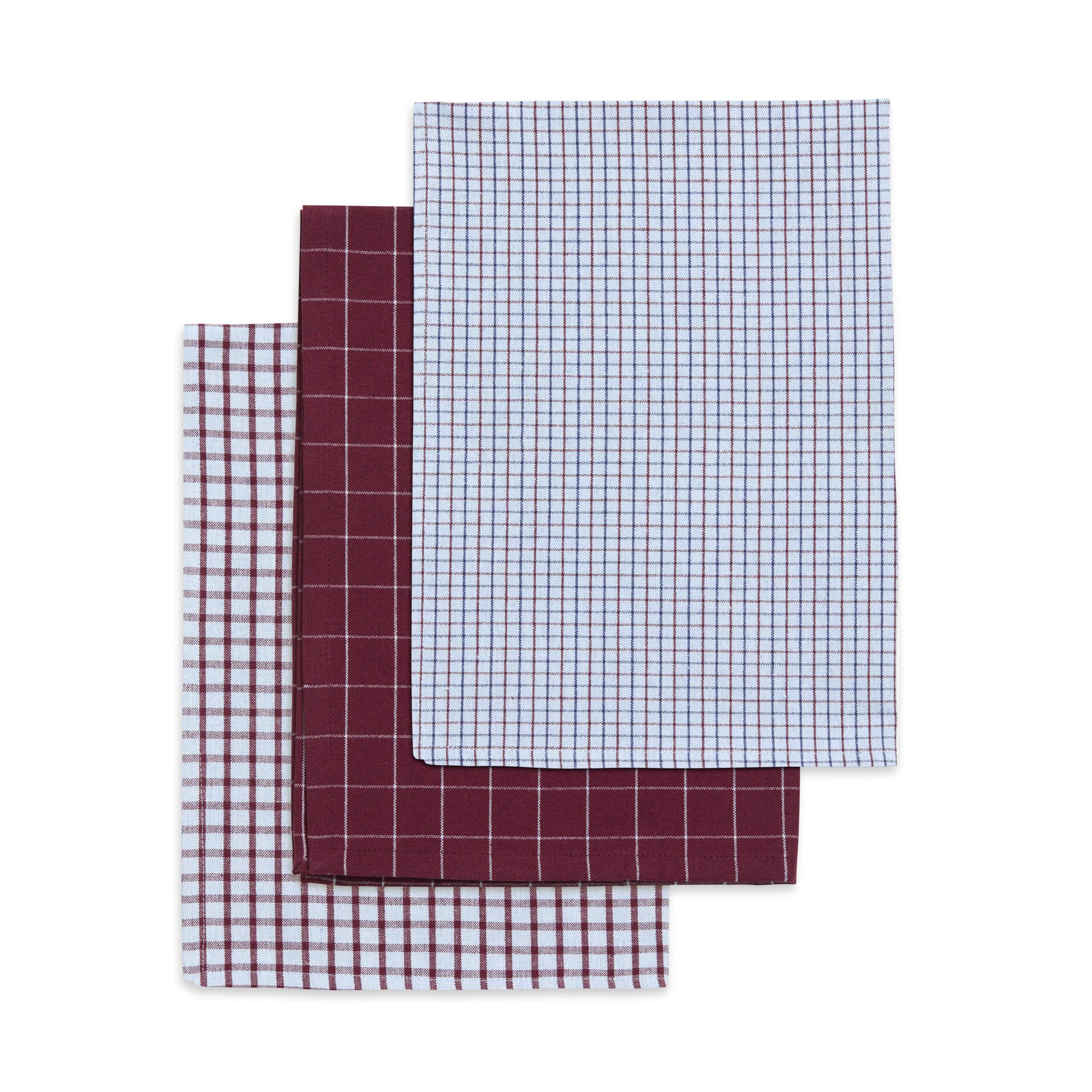 Viskestykker – recycle collection – 3 stk. pr pakke – Bordeaux & Ice Blue