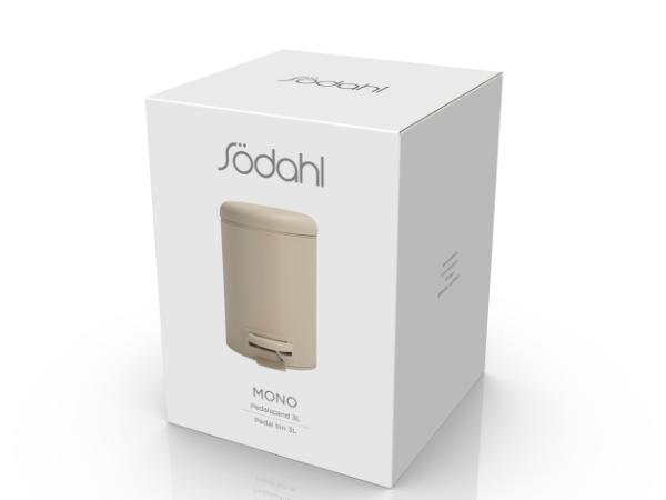 Södahl Mono Pedalspand Dia 17 x 25 cm 3 liter Beige
