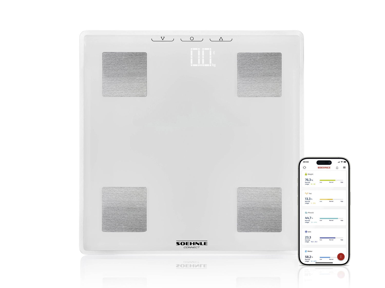 Soehnle - Kropsanalysevægt Shape Sense Connect Lite Hvid
